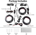 Truck Bed Lights 3Pcs - Multicolor 16 Million Colors,APP & Built-in Control,IP67 Waterproof,Music Sync,12V DC,60-Inch