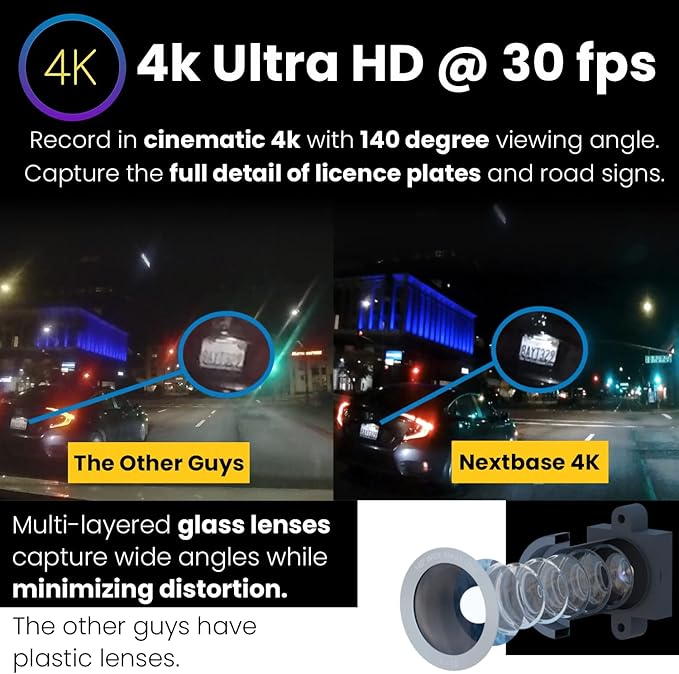 Nextbase 622GW Dash Cam with 128GB Micro SD Memory Card Bundle - Dash Camera for Cars with True 4K 30fps UHD Auto Recording, Wi-Fi, GPS, Bluetooth, Alexa, Image Stabilization, Parking Mode