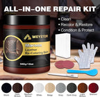 Leather Recoloring Balm, 12oz Large Size Leather Dye, Color Restorer, Scratch Repair, Furniture & Couch Restorer Kit, Repair Kit for Furniture(Maroon)