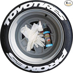 Toyo Tires Proxes Tire Stickers - Super Stretched Style - Permanent Tire Lettering Kit with Glue - Custom Sizing/Colors - (Pack of 4)