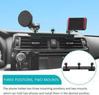Upgraded Magnetic Phone Mount for 2010-2024 Toyota 4Runner Accessories, Magsafe Dash Phone Holder Multi-Mount Phone Stand with Three Mounting Positions for Smartphone for 4-Runner Accessories