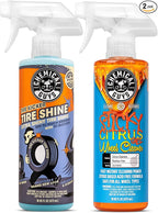 Chemical Guys Wheel Cleaner & Tire Protectant Bundle with (1) 16 oz TVD11316 Tire Kicker Tire Shine and (1) 16 oz CLD10616 Sticky Citrus Gel Wheel Cleaner (2 Items)