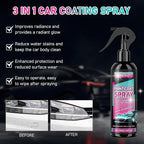 3 in 1 Ceramic Car Coating Spray, Multi-Functional CoatingRenewal Agent, High Protection Quick Car CoatingSpray Fast-Acting, Plastic Parts Refurbish Agent, Nanotechnology Car Coating Spray(2 Pcs)