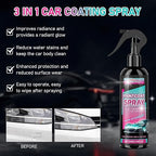 Multi-Functional Coating Renewal Agent, 3 in 1 Ceramic Car Coating Spray, High Protection Quick Car Coating Spray Fast-Acting, Nanotechnology Plastic Parts Refurbish Agent-100ml