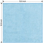 HOMEXCEL Blue Microfiber Cleaning Cloth 150 Pack, 12.5 x 12.5 inch Microfiber Towels for Cars, Ultra Absorbent Car Washing Cloth Cleaning Rags for Car Kitchen Window