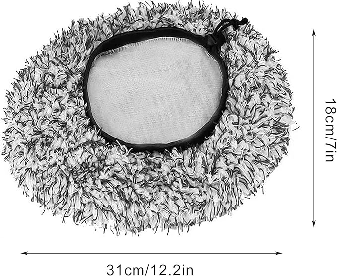 2 Pieces Brush Cover, Wash Mitt Car Brush Cover for Car Wash Brushes,Microfibre Car Brush Cover,SB Wash Brush Cover for Washing Park/Wash, Gentle Car Sponge-Black