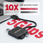 USB 3.0 Hub, 4 Port USB Hub Splitter,Portable USB Adapter Mini Multiport Expander for Desktop, Laptop, Gaming Console, Flash Drive, HDD, Printer, PC, Keyboards