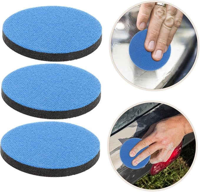 GLEAVI 5pcs Windshield Scratch Remover Kit Automotive Glass Polishing Pads for Quick Repair of Scratches Car Windows Includes Mesh Sanding Discs for DIY Use