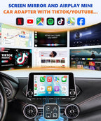 2026 4-in-1 Mini Wireless CarPlay & Android Auto Adapter Support AirPlay/MirrorLink, Convert Wired to Wireless, Auto-Connect for Daily Commute, 5.8GHz Stable Connection, Plug & Play Dongle