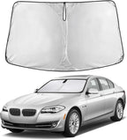 EcoNour Windshield Sunshade Compatible for BMW 5 Series 525i 520i 528i 530i 535d 535i 550i Series 2011-2014 2015 2016, Sun Visor for Window Sun Shade Cover, UV Protector, Car Accessories