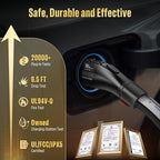Tesla to J1772 Adapter - 60A 250V Nacs to J1772 Adapter - UL FCC IPX5 Certified Level 2 EVs Charging - Fit for Tesla Wall Connector, Destination & Mobile Chargers