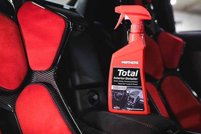 Mothers Total Interior Detailer, 24 oz. — Cleans & Protects Dash, Glass, Screens & More, Safe Ammonia-Free Formula Removes Dirt, Oily Film & Fingerprints Without Streaks or Residue (05434)