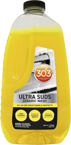 303 Products Ultra Suds Ceramic Car Wash Soap – Ceramic Coating for Cars with Foaming Formula, Enhanced Gloss & Shine Protectant, 48 fl. oz. (30277)