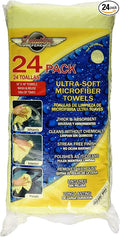 Eurow 325 GSM Microfiber Deluxe Cleaning Towels, Ultra-Soft, Streak-Free, Reusable, High Absorbency for Car, Home, Garage, Detailing, Safe on All Surfaces, Machine Washable, 16x16in, 24-Pack, Yellow
