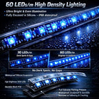 12V Marine Boat LED Light Strip Super Bright, 2 Pack 4FT IP68 Fully Waterproof RV Front Cap Lights, Golf Cart Underglow Roof Lights Strip for Truck ATV UTV SUV Car Pickup Trailer, Cuttable, Blue