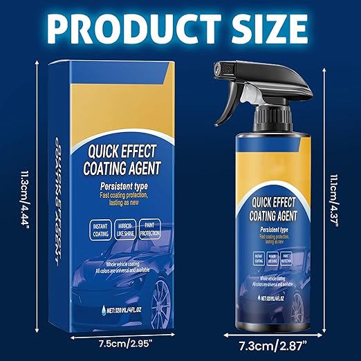 Advanced Car Quick-Acting Coating Agent Spray, 2025 New Quick Effective Coating Spray, Car Scratch Polish Spray Waterless Wash, Oil Film Emulsion Glass Cleaner (1 Set)