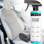 Tesla Interior Cleaner & Seat Stain Remover - Safe for White Vegan Leather - Car Detailing Kit for Model 3 Y S X Cybertruck - Cleans Dashboard, Console, Door & Upholstery Accessories