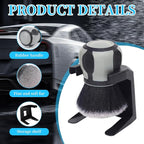 Supkiir 5 Pcs Car Detailing Brushes, Ultra Soft Bristles Dusting Brush with Storage Rack, Curveball XL Synthetic Brush Automotive Interior Dusting Brushes, Covers Large Area Inside or Outside Vehicles