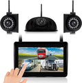 3-Camera Wireless RV Backup System, 7" 1080P Touch Screen with 1 Rear Camera for Furrion Pre-Wired Plug and 2 Side Cameras, IP69 Waterproof, IR Night Vision Camera for RV Trailer, WF703