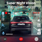 Dual Dash Cam Front and Inside, FHD 1080P Dashcam with 64GB Card, DashCamera for Cars with Night Vision, 24H Parking Monitor, Loop Recording, G-Sensor, WDR, 2.0" Screen for Taxi