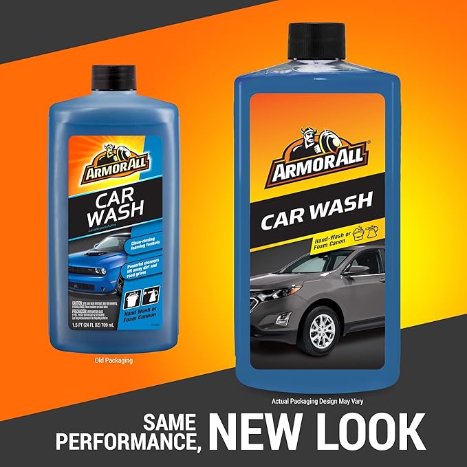 Armor All Car Wash Soap, Powerful Car Cleaner Foam Soap That Lifts Away Dirt, and Preserves Wax, 24 Fl Oz