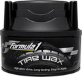 Formula 1 Tire Wax - Long Lasting Tire Gel for Black Glossy Tires, Water Resistant, Restores Plastic Trim, Foam Applicator Included, 10oz