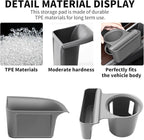2PCS Cup Holder Storage Box for Toyota Sienna 2021-2026 Gear Shift Insert Organizer Tray Pockets Cup Groove Storage Multifunction Box(Gray)