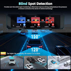 Mirror Dual Dash Camera for Car, Dashcam 4K Front 1080P Rear View ADAS BSD LCA Wi-Fi&APP 10.88" IPS Touch Screen HDR Night Vision G-Sensor Loop Recording 24H Parking Monitor Parking Monitor