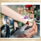 Domensi 150 Pcs Car Air Freshener Hanging Car Diffuser Bottles Empty Glass Perfume Bottles Refillable Air Freshener Pendant Aromatherapy Fragrance Vials Ornament Decor