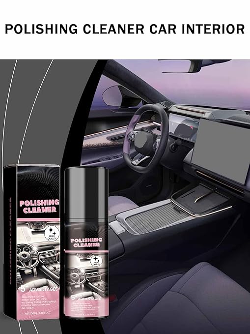 Silicona para Carro Interior Brillo Y Olor, Multipurpose Polishing Cleaner Car Interior Cleaner, Vehicle Interior Polish Interior Detailer Spray for Car, Rubber, Leather (3pcs)