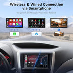 ATOTOZONE A5L 7" Android Double Din Car Stereo with 1080P DVR Dash Cam & Backup Camera, Wireless CarPlay Android Auto, Wi-Fi/USB Tethering, 24EQ, AI Chat, GPS Tracking, LRV, OTA Upgrade