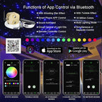AKEPO Car Home 20W Dual Head Fiber Optic Lights RGBW Twinkle+Shooting Star Effect+APP+Music Mode Star Ceiling Light Kit, 710pcs 4m/13.1ft Mixed Optical Fiber Cable with Meteor Light Kit and Remote