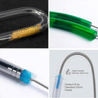 67" Flexible Drain Brush Set, Double Ended Long Hose Pipe Cleaner with 2 Pcs 8.2" Straw Cleaning Brushes, Nylon Tube Cleaner Tool for Refrigerator Defrost, Aquarium Filter, Sink Drain