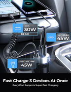LISEN 90W for iPhone 17 16 15 Pro Max Car Charger USB C Fast Charge,Super Fast for iPhone 17 16 Car Charger USB C Adapter for iPhone 17e 16 15 Pro Max Plus Air,Samsung Galaxy S26 Ultra, Android
