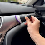 Car Detailing Brush, Soft Bristle Cleaning Brush, Scratch-Free Auto Duster Tool for Dashboard, Air Vents, Leather & Interior Cleaning (Black&Purple)