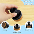 2 PCS Car Tire Shine Applicator Brush, Auto Tire Detail Brushs, Portable Car Tire Brush with Seal Cover Design, High Density Soft Shine Applicator Brushs, for Auto Detailing Cleaning (Brown)