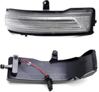 iJDMTOY Semi-Clear Lens Dynamic Sequential Blink/Flow Full LED Side Mirror Turn Signal Light Assembly Kit Compatible with 2019-up Dodge RAM 1500