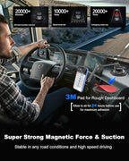 for MagSafe Car Mount [Off-Road Level Shockproof] Metal Arm Magnetic Phone Holders for Your Car Truck, Dashboard Windshield Sunroof Suction Cup Phone Mount for iPhone 16 Pro Max 15 14 13 Plus