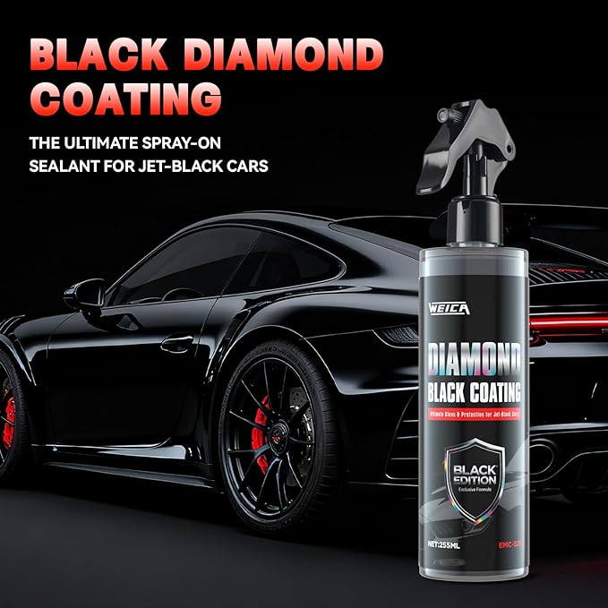 Black Car Coating Spray Wax | Ceramic Shine Wax for Black Cars