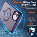 SUPFINE Magnetic for iPhone 11 Phone Case (Compatible with MagSafe) (Military Grade Drop Protection) Translucent Matte Shockproof Phone Cover,Dark Purple