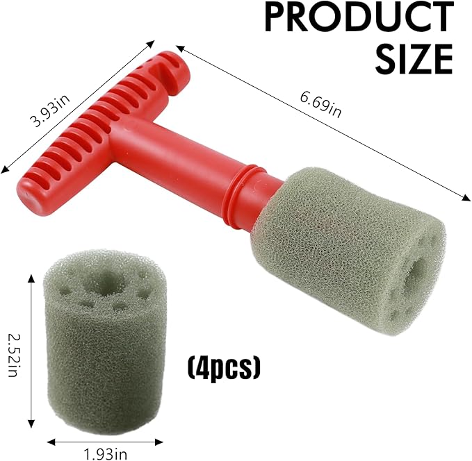 Car Wheel Detailing Brush, Lug Nut Wheel Cleaning Brush with Reusable Removable Insert, Embedded Tire Screw Cleaning Tools with Handle, Exterior Car Accessories (5 Sponges)