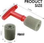 Car Wheel Detailing Brush, Lug Nut Wheel Cleaning Brush with Reusable Removable Insert, Embedded Tire Screw Cleaning Tools with Handle, Exterior Car Accessories (5 Sponges)