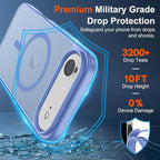 SUPFINE Magnetic for iPhone Air Case (Compatible with MagSafe)(Military Grade Drop Protection) Slim Translucent Matte Shockproof with Anti-Fingerprint Phone Cover for 17 Air,Blue Purple