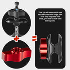 Tackform Link Vent Phone Mount Compatible with 2015-2020 Ford F-150, 2017-2021 Super Duty, 2018-2021 Expedition | Aluminum | Universal Magnetic Holder | 2" Arm | Red Knob | (NOT MAGSAFE Compatible)