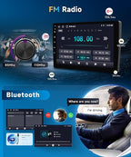 METEESER 【2+64G】 for Honda Accord 8th 2008-2013 Android Car Stereo Wireless Carplay Android Auto,10.1" Touchscreen Radio GPS WiFi DSP Bluetooth SWC+Backup Camera for Honda Accord Car Play