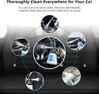 GOCCIDA 8 Car Cleaning Kit, Car Detailing Kit Cleaning Works with Air Compressor (Sponge Cloth + 5 x Brush Tips + Replacement Hose) 8 Parts Car Cleaning kit