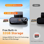 DDPAI 4K Dash Cam Front and Rear, 2160P+1080P Car Dash Camera, GPS 5G WiFi Dashcam for Cars, Free eMMC 32G Dual Storage Support 512G,Radar Motion Detection,Night Vision,72 Hour Parking Mode, N5 Dual