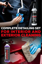 SHINE ARMOR Car Detailing Bundle - Fortify Quick Coat Ceramic Waterless Wash & Interior Cleaner - Complete Automotive Care Kit for Mirror Shine Paint Protection & Deep Interior Cleaning - 2 Pack