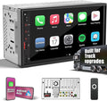 【SOOEMAKA】 Radio for Truck,Double Din Car Stereo with Wireless Carplay&Android Auto,7 inch Truck Radio Upgrade PD/QC 3.0 Fast Charging/16~36V/Bluetooth 5.1/AM/FM/DSP/SUB/SWC