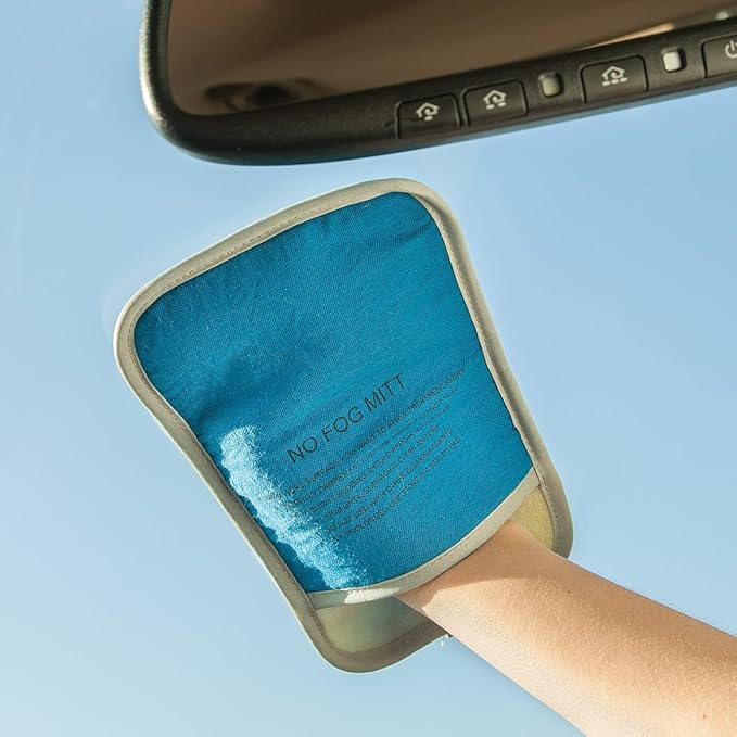 Miles Kimball Anti-Fog Mitt - Car Window Mitt - Cotton/Flannel Foam - Multicolor - 9" x 5.75" - Reusable